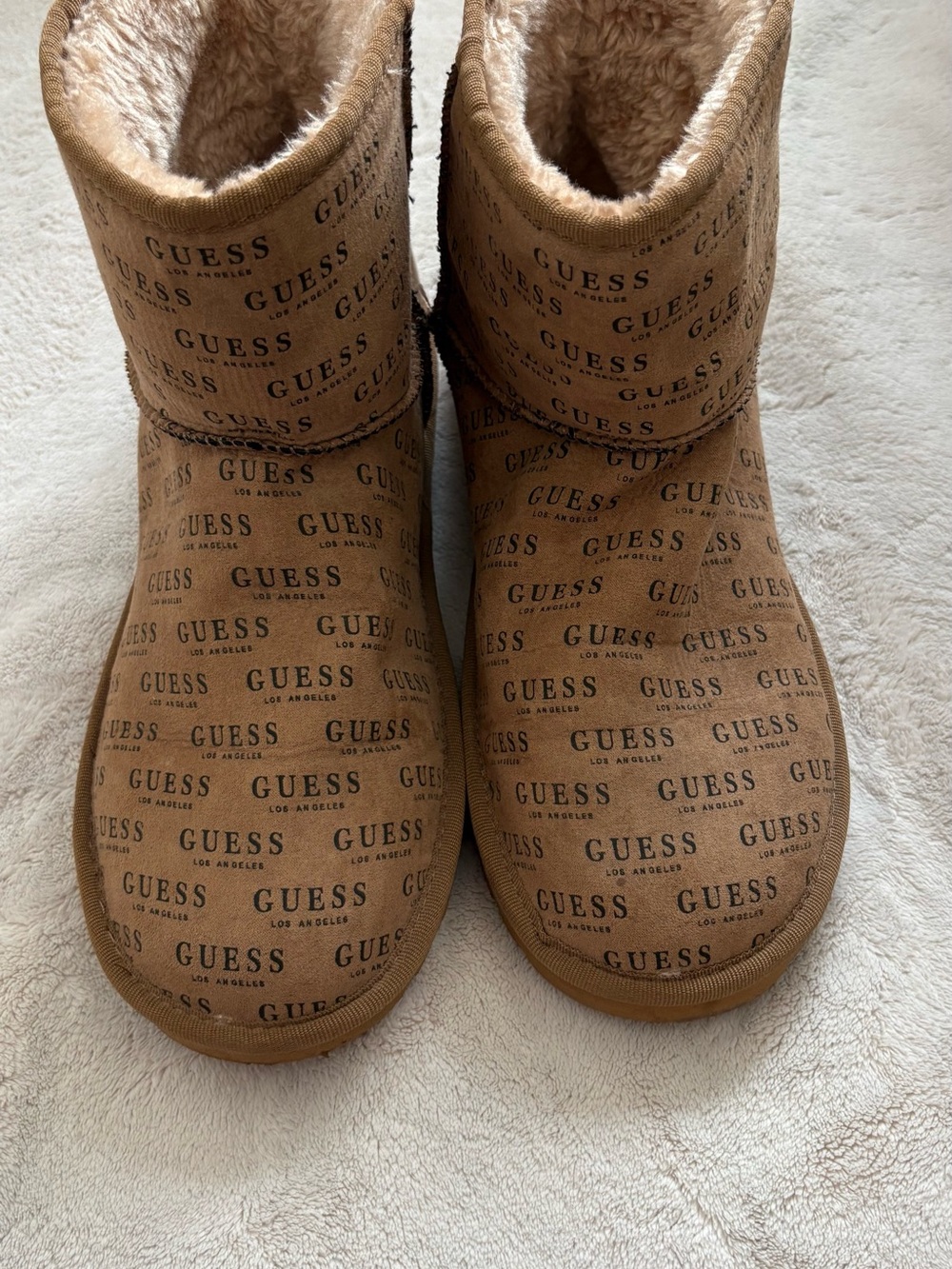 GUESS Brown Logo Cozy Boot